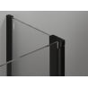 Mexen Mist uși de duș batante 155 cm, transparent, negru - 8A4-155-001-70-00