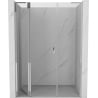 Mexen Mist L uși de duș pivotante 140 cm, transparent, crom - 8A4L-140-001-01-00