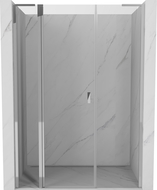 Mexen Mist L uși de duș pivotante 140 cm, transparent, crom - 8A4L-140-001-01-00