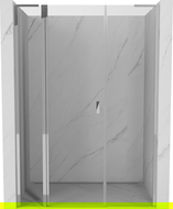 Mexen Mist L ușă de duș pivotantă 155 cm, transparentă, crom - 8A4L-155-001-01-00