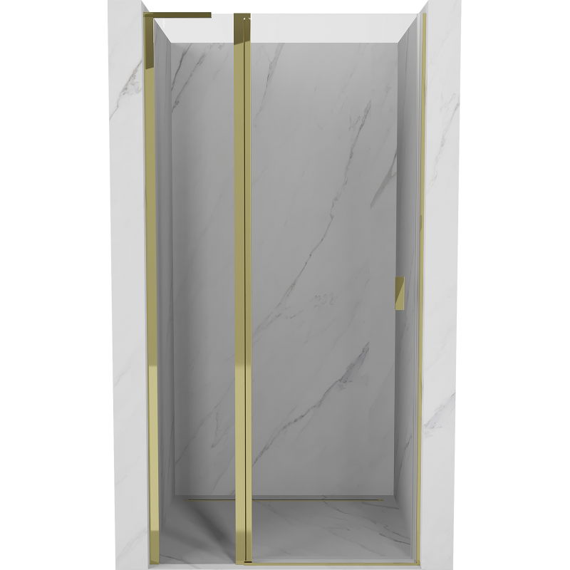 Mexen Mist L uși de duș batante 105 cm, transparent, aurii - 8A4L-105-000-50-00