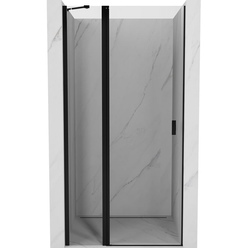 Mexen Mist ușile de duș batante 115 cm, transparent, negre - 8A4-115-000-70-00