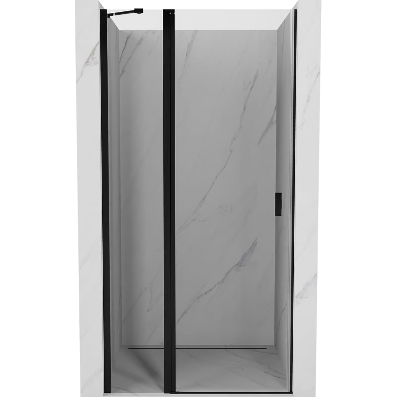 Uși de duș batante Mexen Mist 120 cm, transparente, negre - 8A4-120-000-70-00