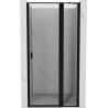 Mexen Mist ușă de duș batantă dreaptă 90 cm, ramă neagră, negru - 8A4-090-000-70-70-P
