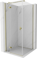 Cabană de duș stânga Mexen Mist H T 80 x 80 cm, transparent, auriu - 8A5T-080-080-50-00-L