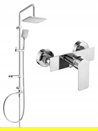 Mexen Sven set de duș montat pe perete cu duș fix și baterie de duș Alexa, crom - 71240262-00