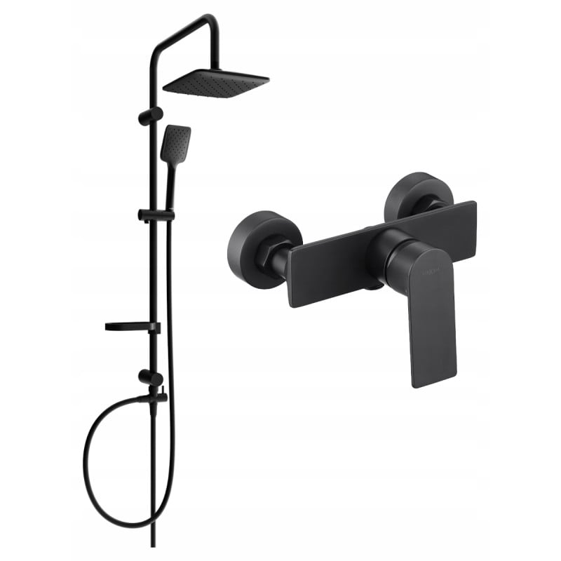 Mexen Sven set de duș îngropat cu paravan și baterie de duș Alexa, negru - 71240262-70