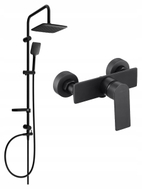 Mexen Alexa Sven set de duș montat pe perete cu duș de ploaie și baterie de duș, negru - 71240262-70