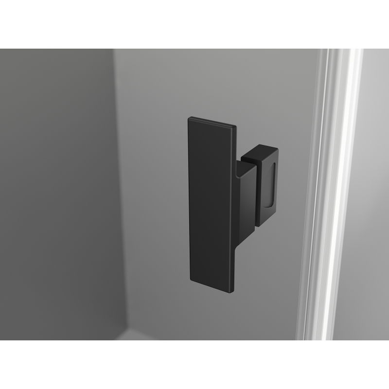 Mexen Mist ușă de duș batantă stânga 110 cm, grilaj negru, negru - 8A4-110-000-70-77-L