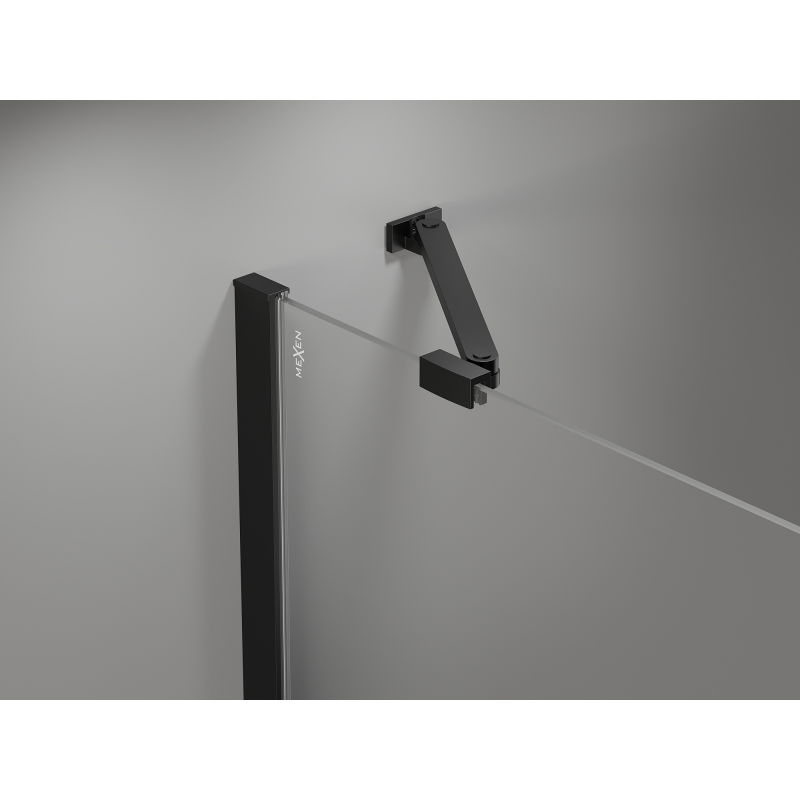 Mexen Mist ușă de duș batantă dreaptă 105 cm, grilaj negru, negru - 8A4-105-000-70-77-P