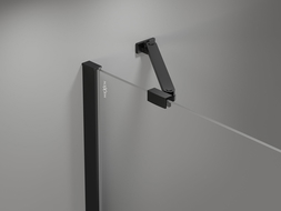 Mexen Mist zuhanyajtó jobbos 115 cm, fekete rács, fekete - 8A4-115-000-70-77-P