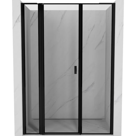 Mexen Mist L zuhanyajtó balra nyitható 160 cm, fekete keret, fekete - 8A4L-160-001-70-70-L