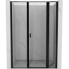 Mexen Mist L ușă de duș batantă dreaptă 160 cm, ramă neagră, negru - 8A4L-160-001-70-70-P