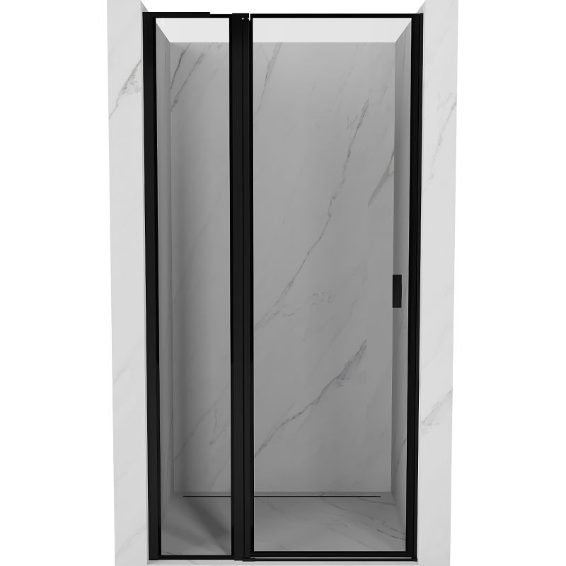 Mexen Mist L ușă de duș batantă stânga 110 cm, cadru negru, negru - 8A4L-110-000-70-70-L