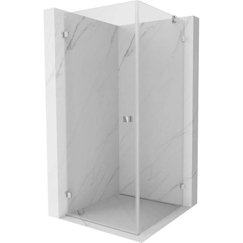 Mexen Lunar-B cabină de duș batantă stânga 70 x 70 cm, transparent, crom - 832-070-070-01-00-L