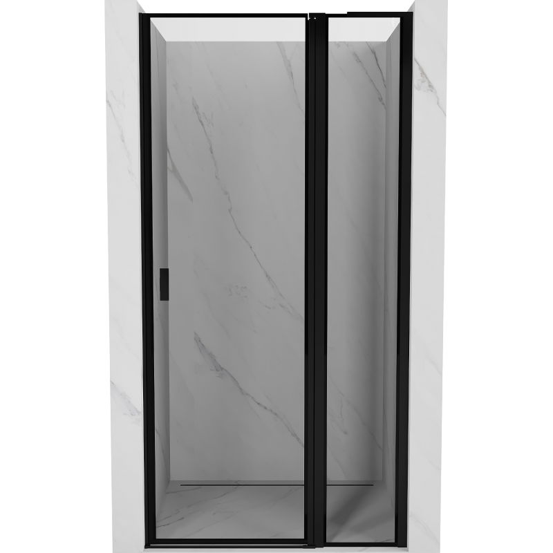 Mexen Mist L ușă de duș batantă dreaptă 120 cm, ramă neagră, negru - 8A4L-120-000-70-70-P