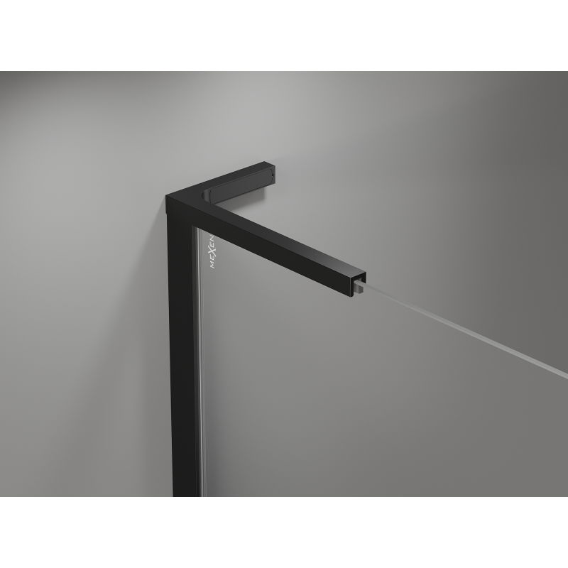 Mexen Mist L ușile de duș rabatabile dreapta 115 cm, grilaj negru, negru - 8A4L-115-000-70-77-P