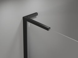 Mexen Mist L ușă de duș rabatabilă dreaptă 120 cm, grilaj negru, negru - 8A4L-120-000-70-77-P