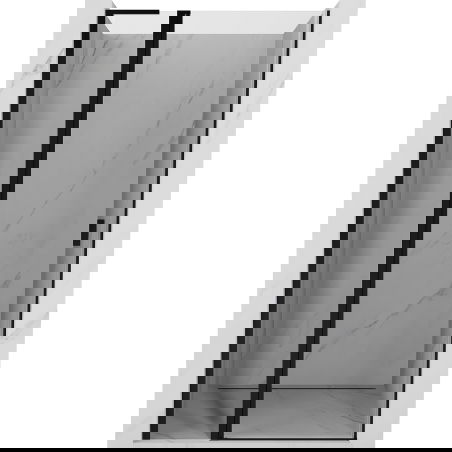 Mexen Mist L ușă de duș pivotantă 90 cm, transparentă, neagră - 8A4L-090-000-70-00