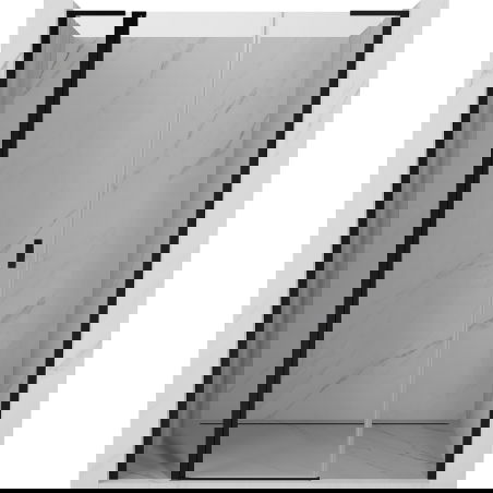 Mexen Mist L ușă de duș pivotantă 145 cm, transparentă, neagră - 8A4L-145-001-70-00