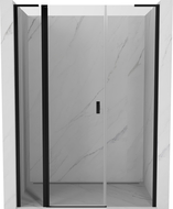 Mexen Mist L ușă de duș batantă 145 cm, transparentă, neagră - 8A4L-145-001-70-00