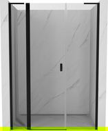 Mexen Mist L ușă de duș batantă 155 cm, transparent, negru - 8A4L-155-001-70-00