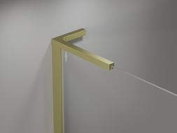 Mexen Mist L ușă de duș batantă 135 cm, transparentă, auriu periat - 8A4L-135-001-55-00