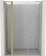 Mexen Mist L uși de duș cu deschidere 150 cm, transparent, auriu periat - 8A4L-150-001-55-00