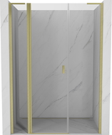 Mexen Mist L ușă de duș batantă 155 cm, transparentă, auriu periat - 8A4L-155-001-55-00