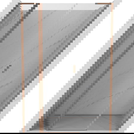 Mexen Mist L ușă de duș batantă 155 cm, transparentă, cupru periat - 8A4L-155-001-65-00