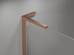 Mexen Mist L uși de duș cu deschidere de 115 cm, transparent, cupru periat - 8A4L-115-000-65-00