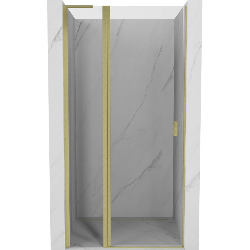 Mexen Mist L ușă duș batantă 115 cm, transparent, aurie periată - 8A4L-115-000-55-00