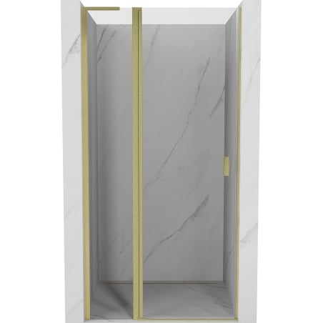 Mexen Mist L ușă de duș batantă 120 cm, transparent, auriu periat - 8A4L-120-000-55-00