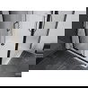 Mexen Apia cabină de duș extensibilă 100 x 100 cm, transparent, Neagră + cadă de duș Flat, Albă- 840-100-100-70-00-4010B