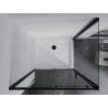 Mexen Apia cabină de duș glisantă 110 x 90 cm, transparent, negru + cadă Flat, albă- 840-110-090-70-00-4010B