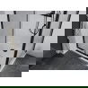Mexen Apia cabină de duș extensibilă 110 x 90 cm, transparent, Neagră + cadă de duș Flat, Albă- 840-110-090-70-00-4010B