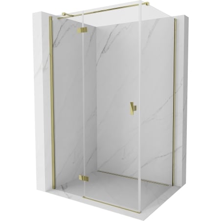 Mexen Mist H T cabină de duș cu deschidere stânga 115 x 110 cm, transparent, auriu - 8A5T-115-110-50-00-L