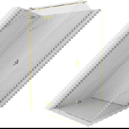 Mexen Mist-H T cabină de duș batantă stânga 95 x 120 cm, transparent, auriu - 8A5T-095-120-50-00-L