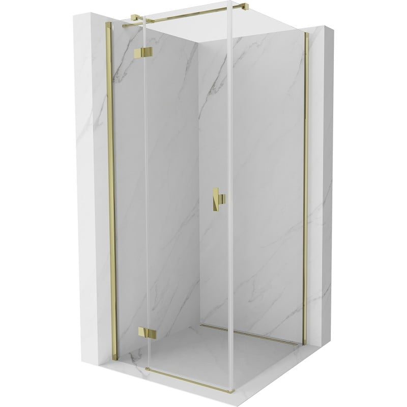 Mexen Mist H T cabină de duș cu deschidere stânga 120 x 120 cm, transparent, auriu - 8A5T-120-120-50-00-L