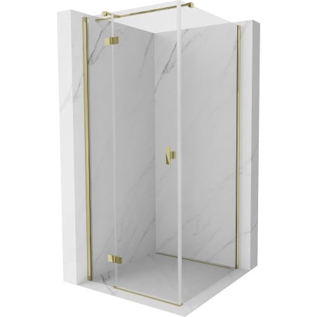 Mexen Mist H T cabină de duș cu deschidere stânga 120 x 120 cm, transparent, auriu - 8A5T-120-120-50-00-L