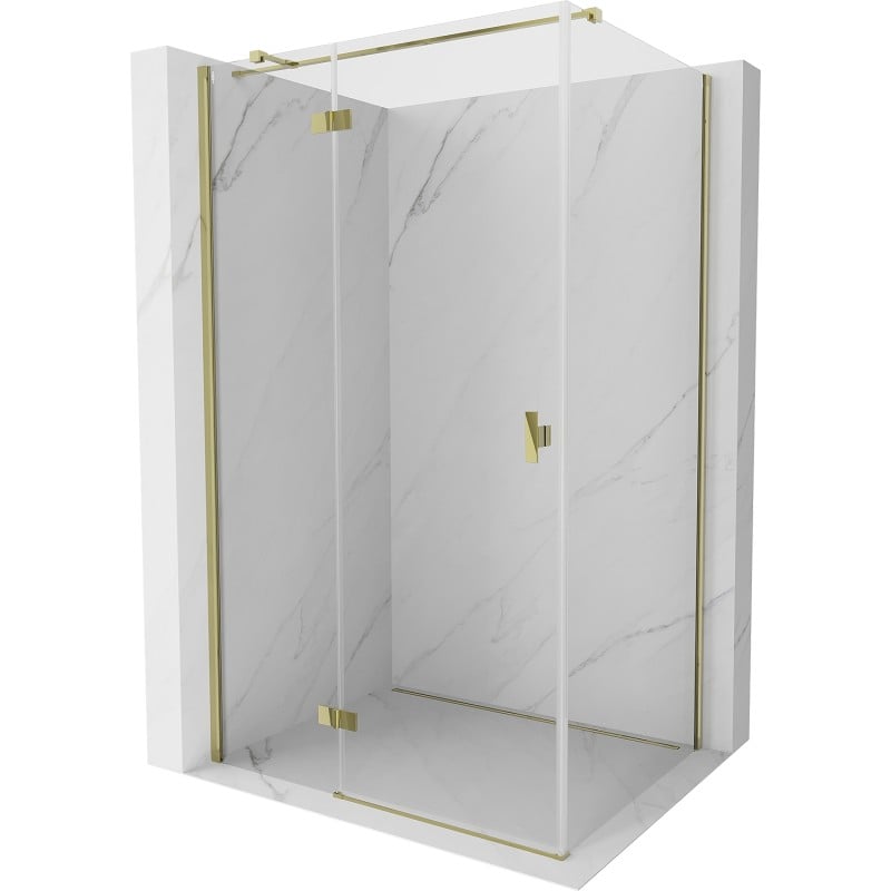 Mexen Mist H T cabină de duș cu deschidere stânga 115 x 120 cm, transparent, auriu - 8A5T-115-120-50-00-L