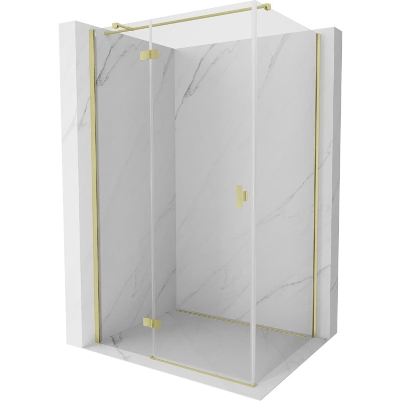 Mexen Mist H T cabină de duș cu deschidere stânga 95 x 70 cm, transparent, auriu periat - 8A5T-095-070-55-00-L