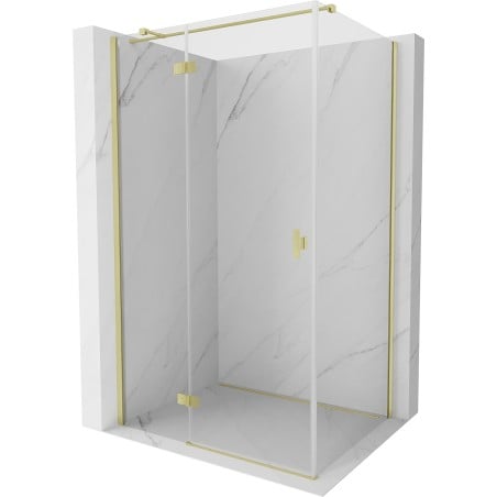 Mexen Mist H T cabină de duș cu deschidere stânga 95 x 70 cm, transparent, auriu periat - 8A5T-095-070-55-00-L