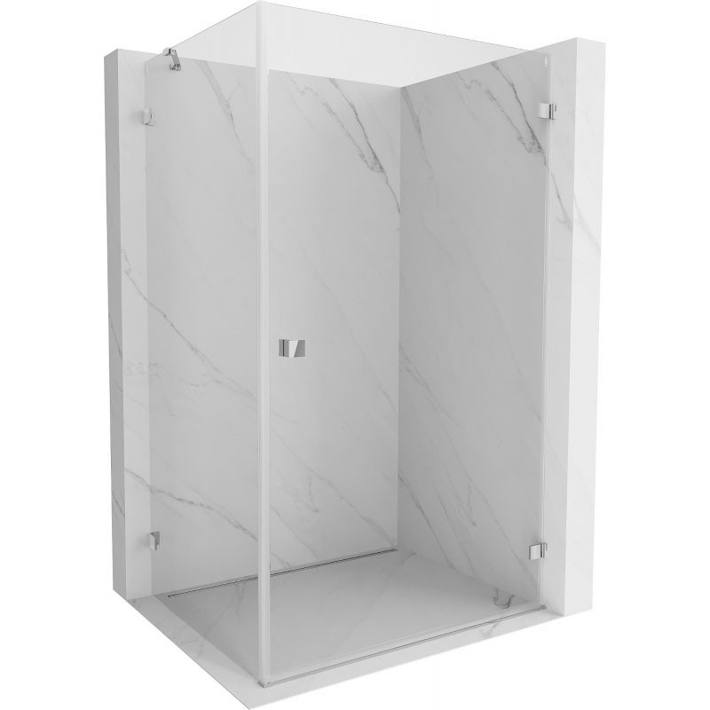 Cabina de duș Mexen Lunar-B cu deschidere dreapta 100 x 70 cm, transparent, crom - 832-100-070-01-00-P