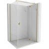 Mexen Mist H T cabină de duș cu balama dreapta 80 x 70 cm, transparent, auriu - 8A5T-080-070-50-00-P