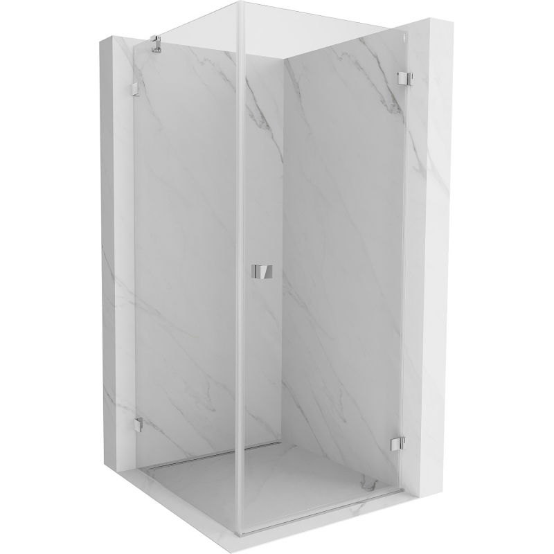 Mexen Lunar-B cabină de duș pivotantă dreapta 100 x 100 cm, transparent, crom - 832-100-100-01-00-P