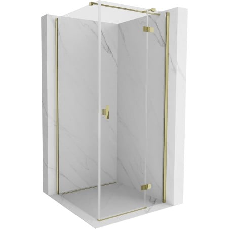 Mexen Mist H T cabină de duș batantă dreapta 80 x 80 cm, transparent, aurie - 8A5T-080-080-50-00-P