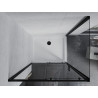 Mexen Apia elcsúsztatható zuhanykabin 140 x 70 cm, átlátszó, fekete + Flat zuhanytálca, fehér - 840-140-070-70-00-4010B