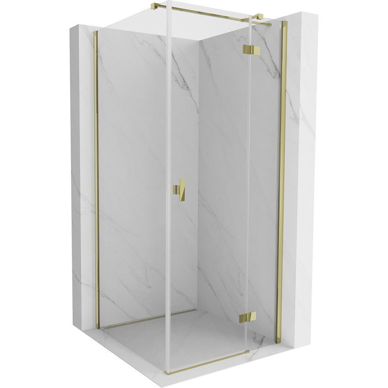 Mexen Mist H T cabină de duș cu ușă dreaptă 95 x 95 cm, transparent, aurie - 8A5T-095-095-50-00-P