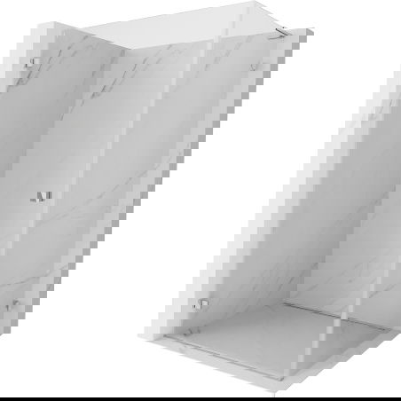 Mexen Lunar-B L cabină de duș cu ușă batantă stânga 95 x 90 cm, transparent, crom - 832L-095-090-01-00-L